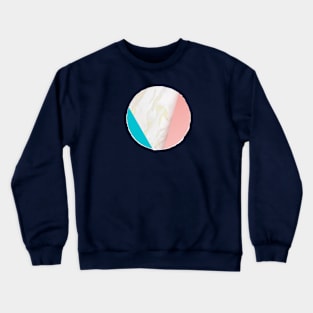 Pink Marble Circle I-2 Crewneck Sweatshirt